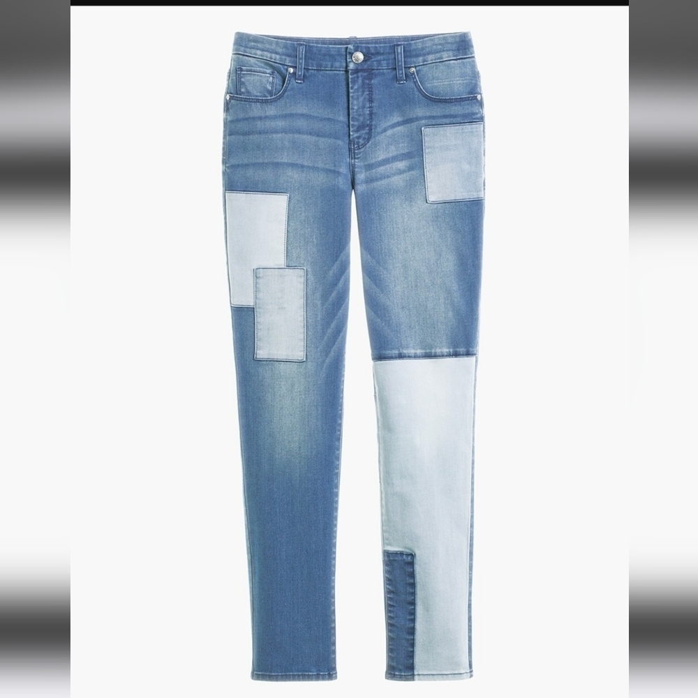 Chico's So-Slimming Patchwork Girlfriend Ankle Je… - image 4